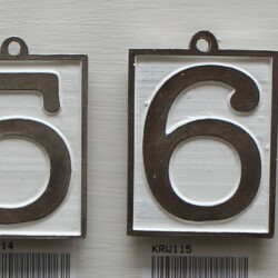 Number Keyrings - White
